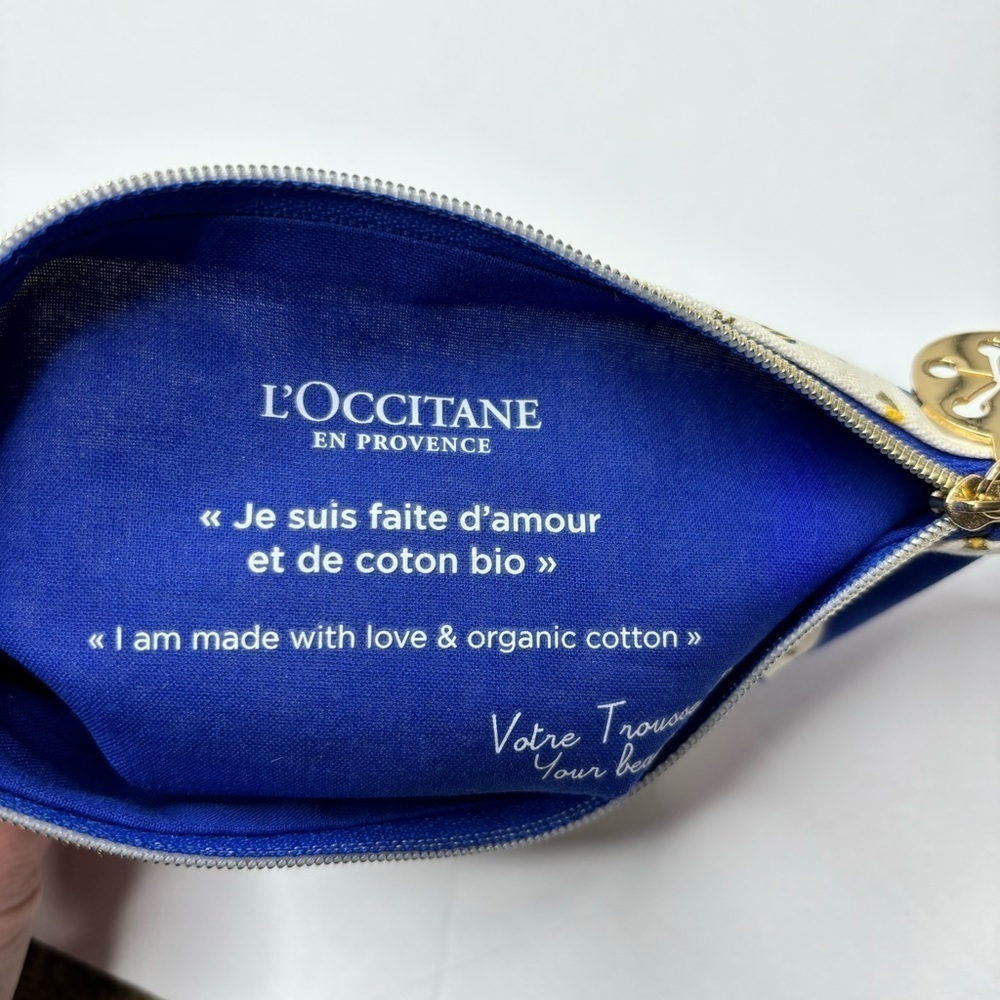 L’OCCITANE Cream Multicolor Small Makeup Pouch - Picture 2 of 5